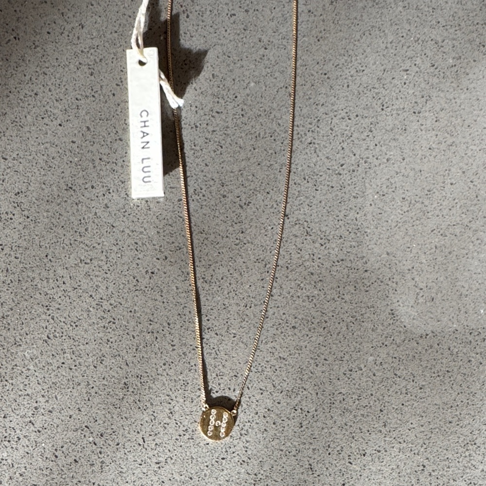 Chan Luu Diamond Initial Coin Necklace
